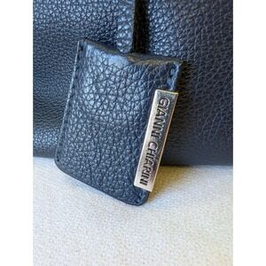 Gianni Chiarini Large Pebbled Leather Hand Bag In Navy LNC! MINT!